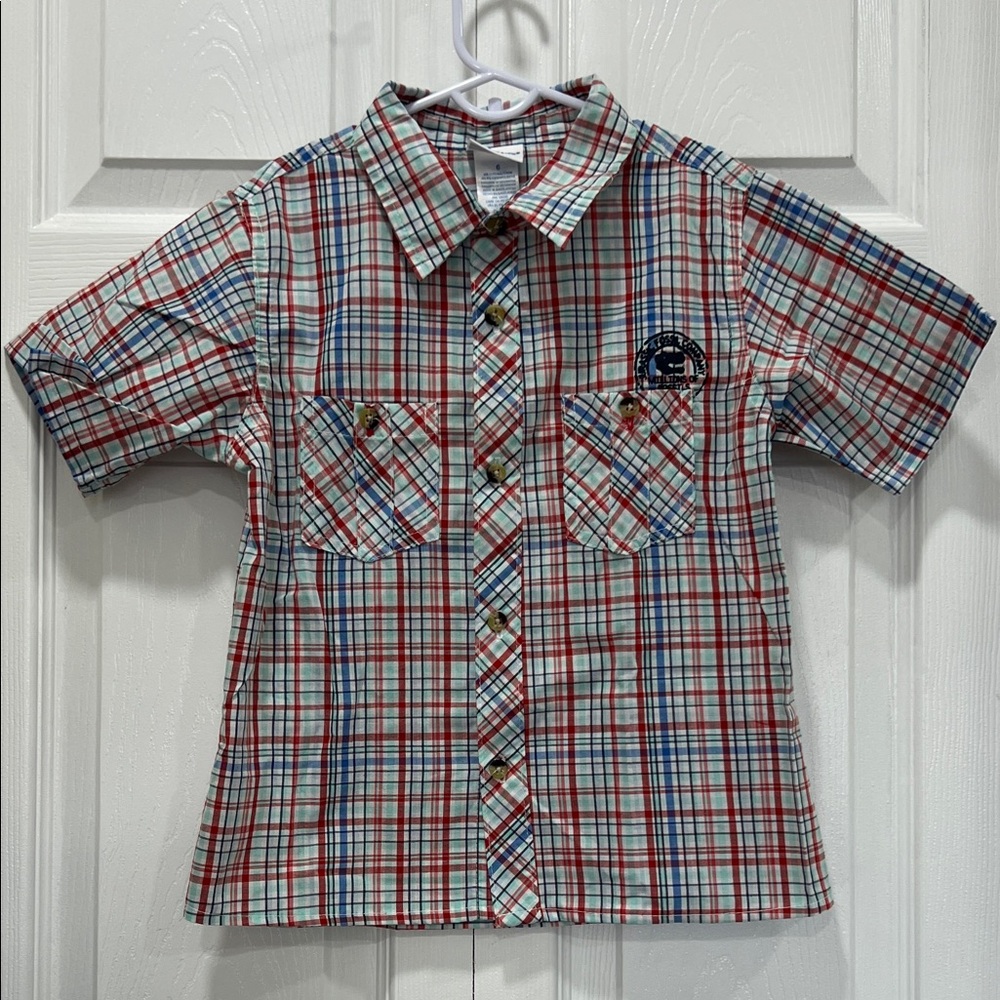 Colorful Plaid Kids Button-Down Shirt